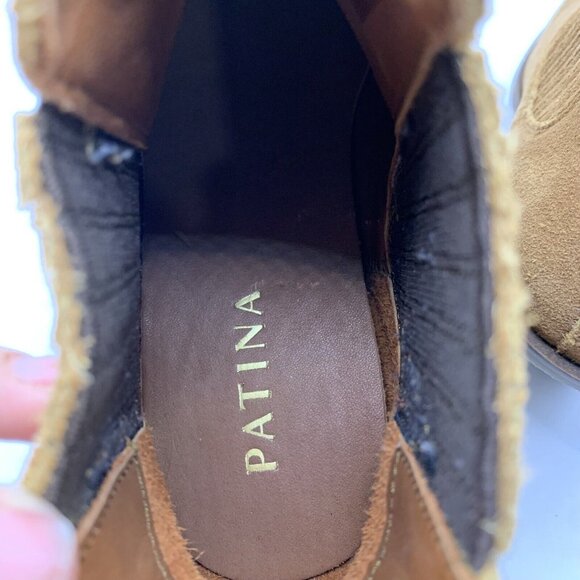 Patina Handmade Ankle Boot Womens Size 7 suede leather western cowgirl - Picture 8 of 12